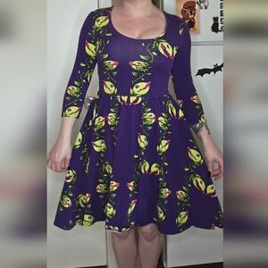 Rare Deadly dames purple venus fly trap dress